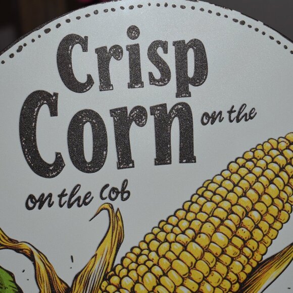 Crisp Corn on the Cob Metal Tin Sign Vintage Country Farmhouse Kitchen Decor - Picture 5 of 6